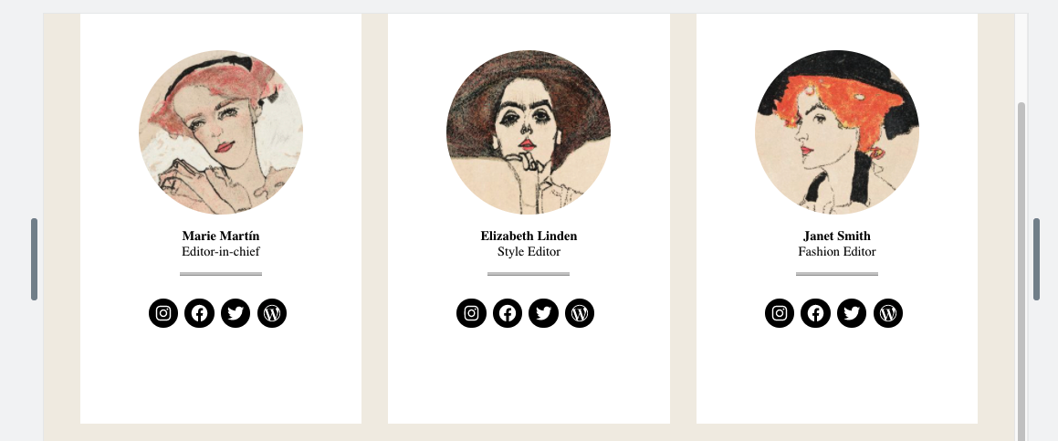 Three column pattern