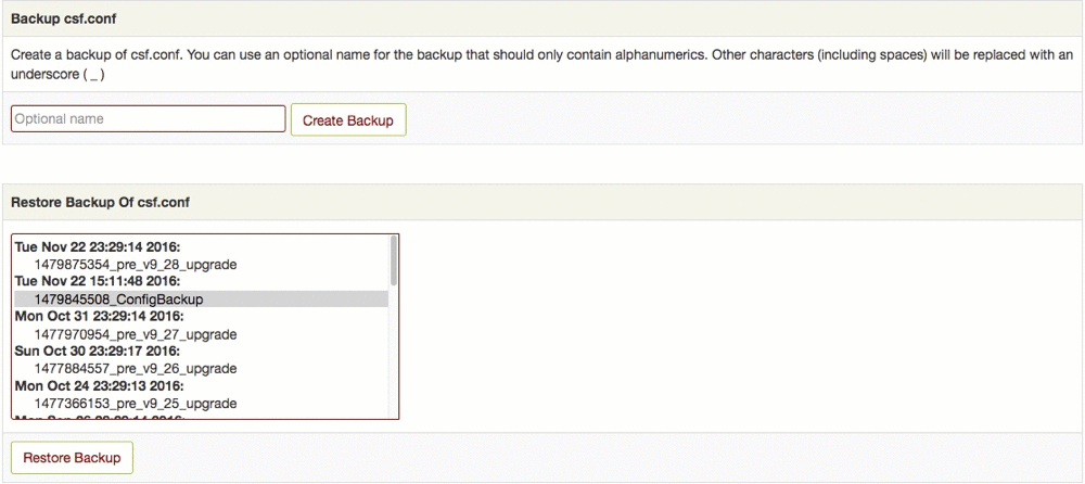 gif showing backup selected and restore button highlighted