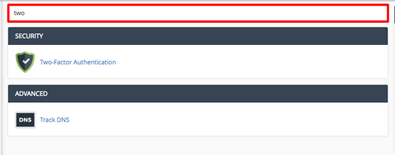 word two entered in search bar