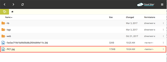 file to edit highlighted