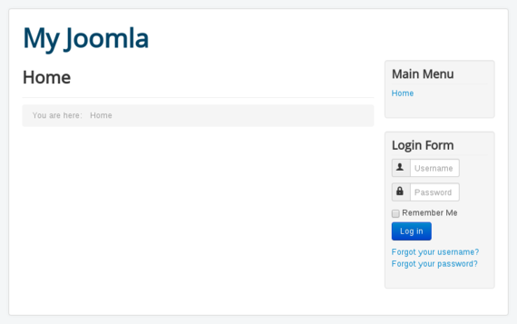 joomla home page