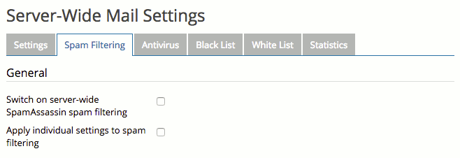 enabling SpamAssassin