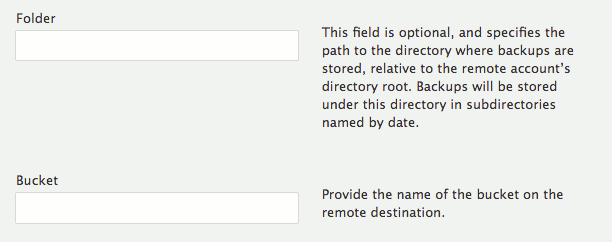 entering S3 information