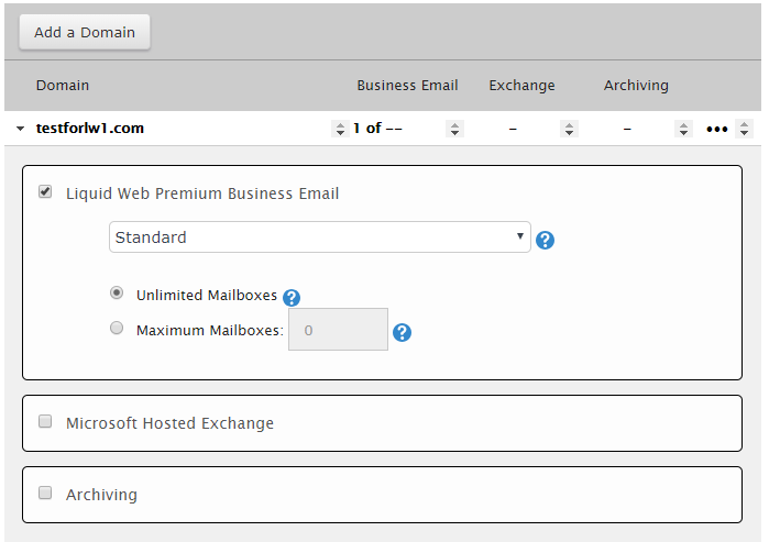 email options highlighted