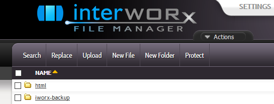 file manager home screen