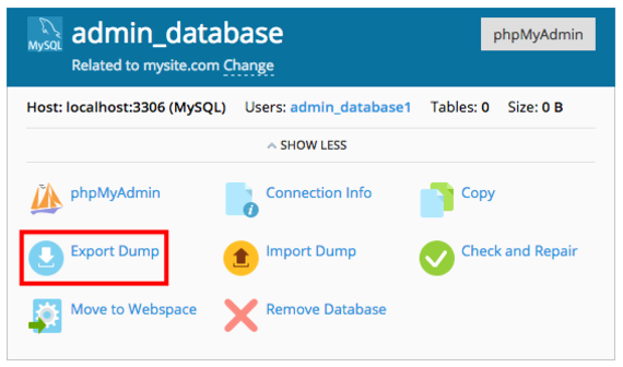 export dump highlighted