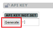 api key generate button
