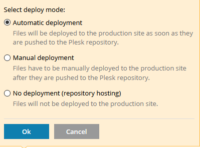 deployment method screenshot