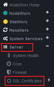 nodeworx ssl certificate link