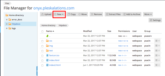 new button highlghted