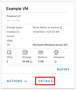 vm details link