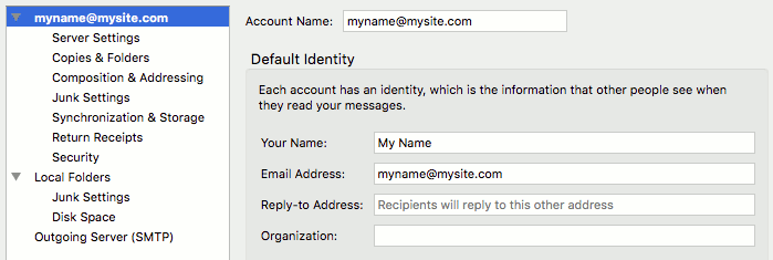 choosing your settings