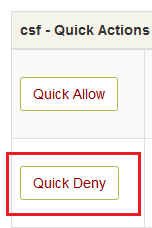 quick deny link highlighted