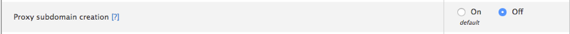 disable proxy subdomain creation