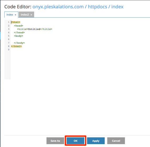 OK button highlighted to save