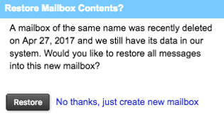 confirm restore popup