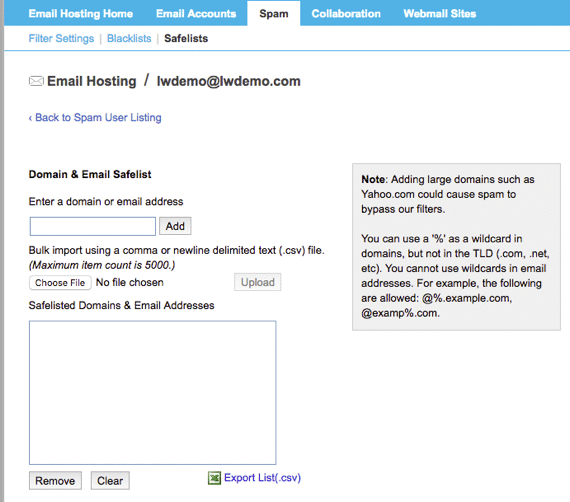 gif showing email address added