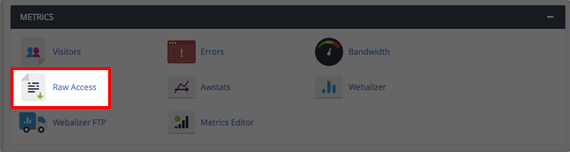 raw access button highlighted
