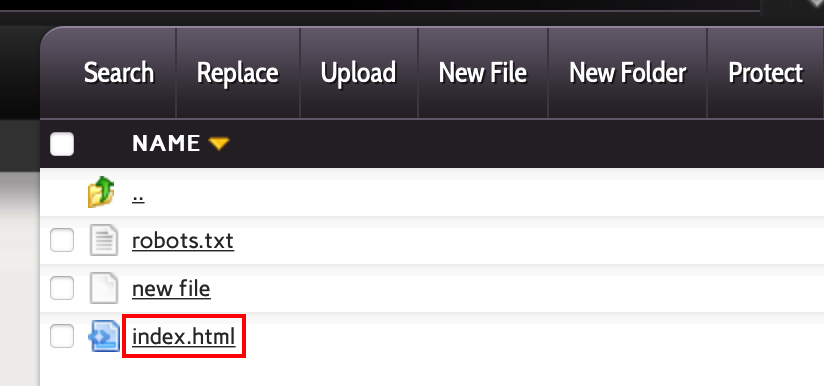 file name highlighted