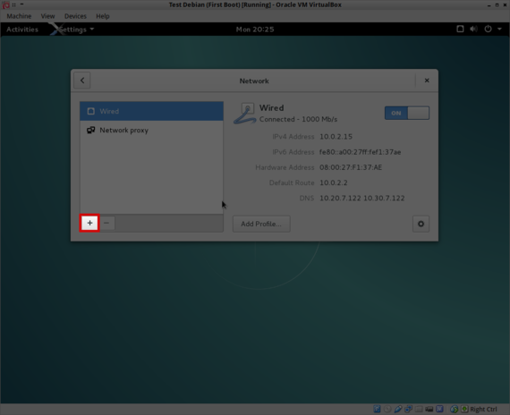 plus button highlighted