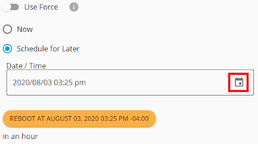 calendar link highlighted