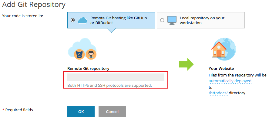 remote git repository path