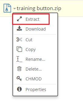 choose extract from pop up menu