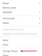 change owner link highlighted