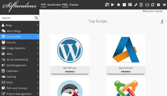 softaculous home page