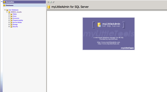 User Database link expanded