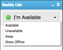 chat availability showing