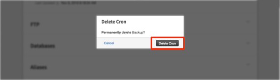 delete button highlighted