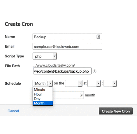 gif showing schedule options
