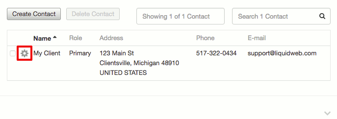 changing contact info