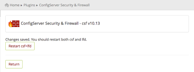restart csf and lfd home