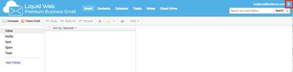 menu button highlighted