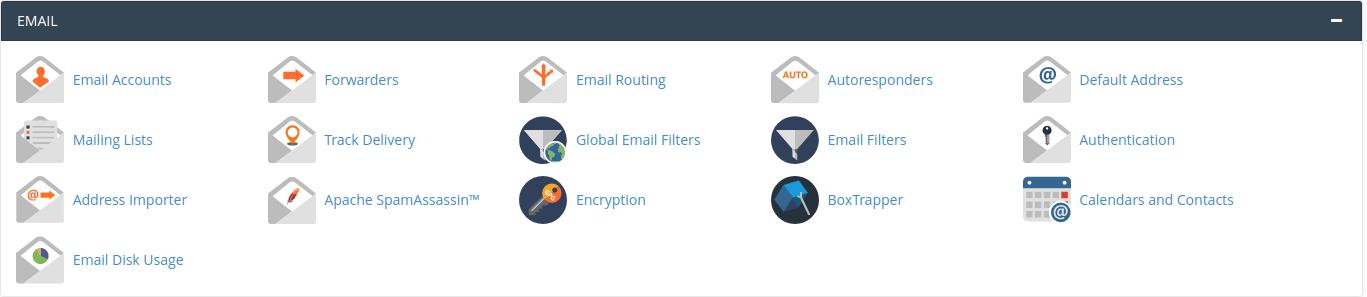 cPanel email home