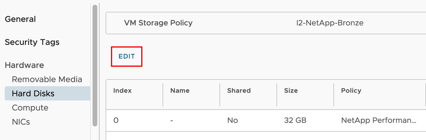edit hard disk details