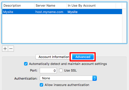 advanced server settings
