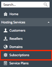 subscription link highlighted