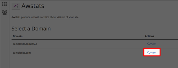 view awstats for site