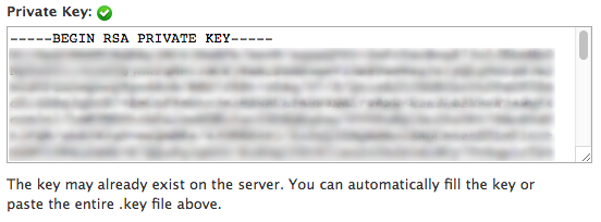 paste your private key