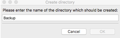 directory name entered