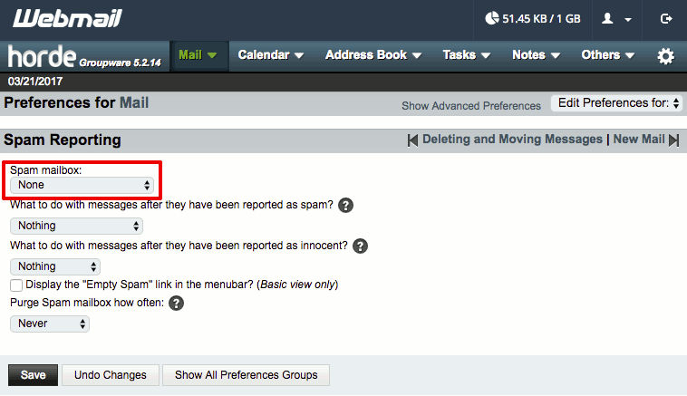 naming your spam folder