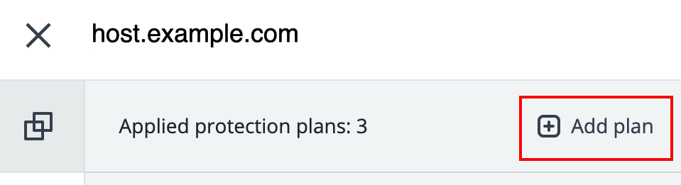 add backup plan button highlighted