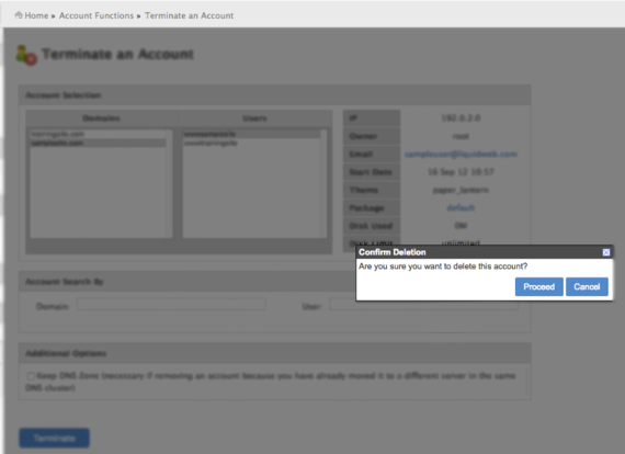 confirm delete popup highlighted
