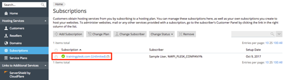 domain name highlighted