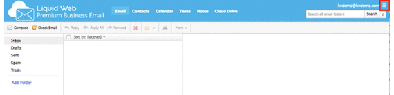gif showing menu link and settings link highlighted