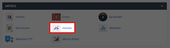 awstats button in metrics section