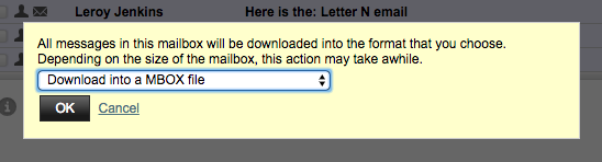 creating an MBOX file